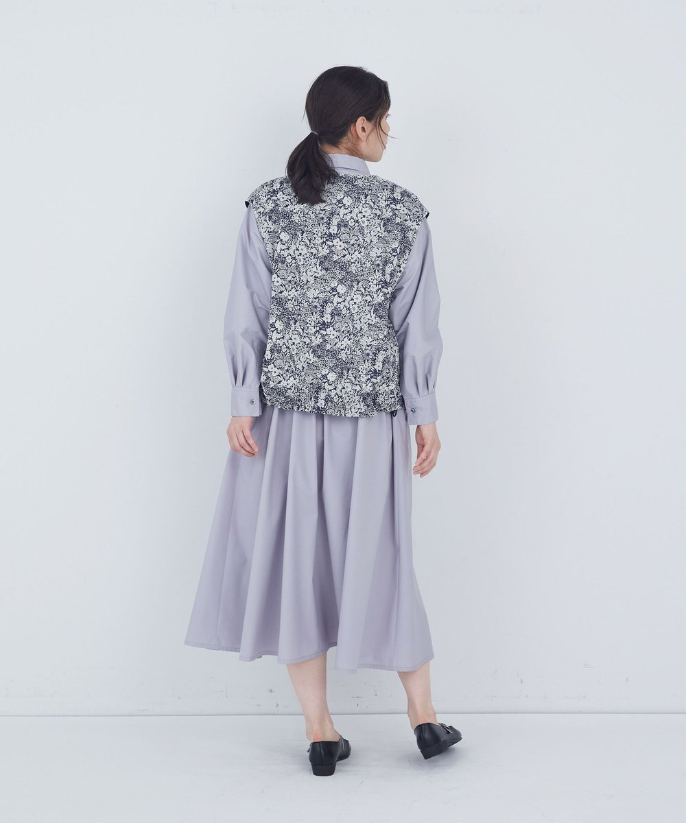 ADIEU TRISTESSE 【2way】リバティプリント×ダブルガーゼリバーシブルベスト ブルー系その他