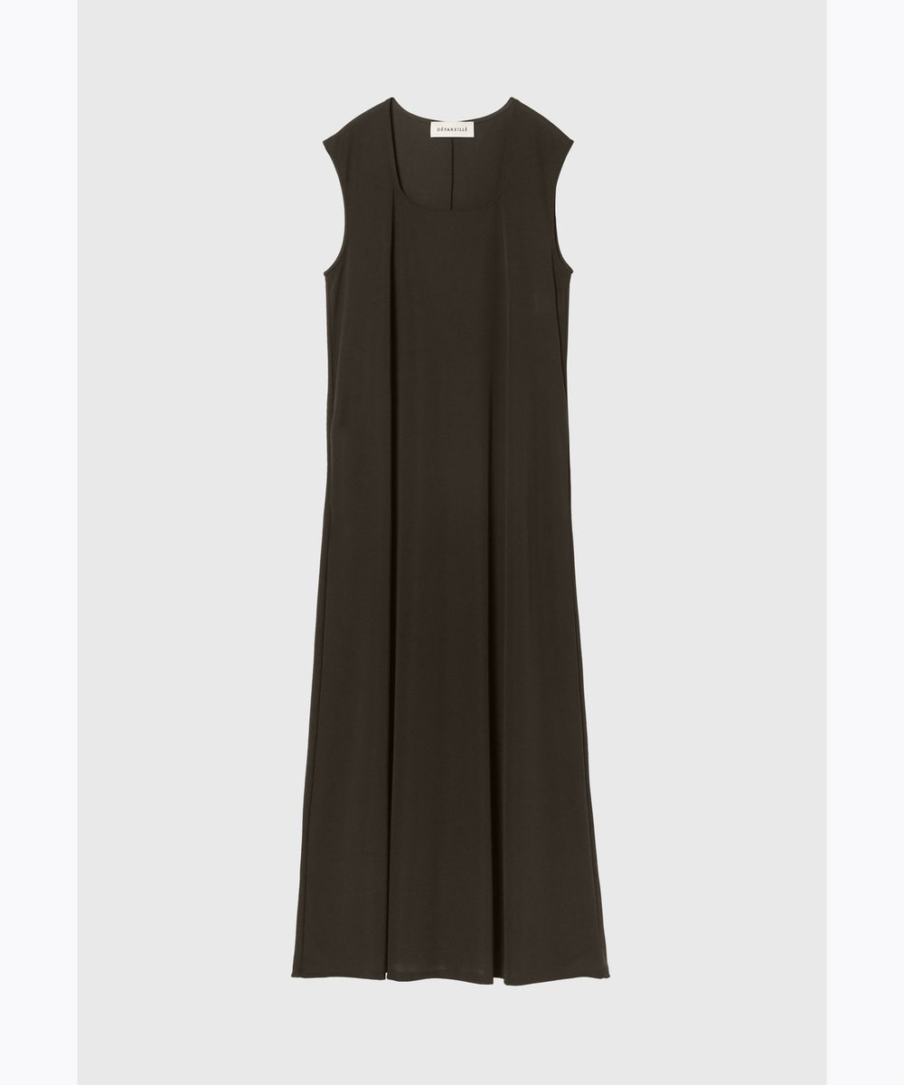 DÉPAREILLÉ TRIACETATE JERSEY DRESS / トリアセテートジャージードレス ブラウン