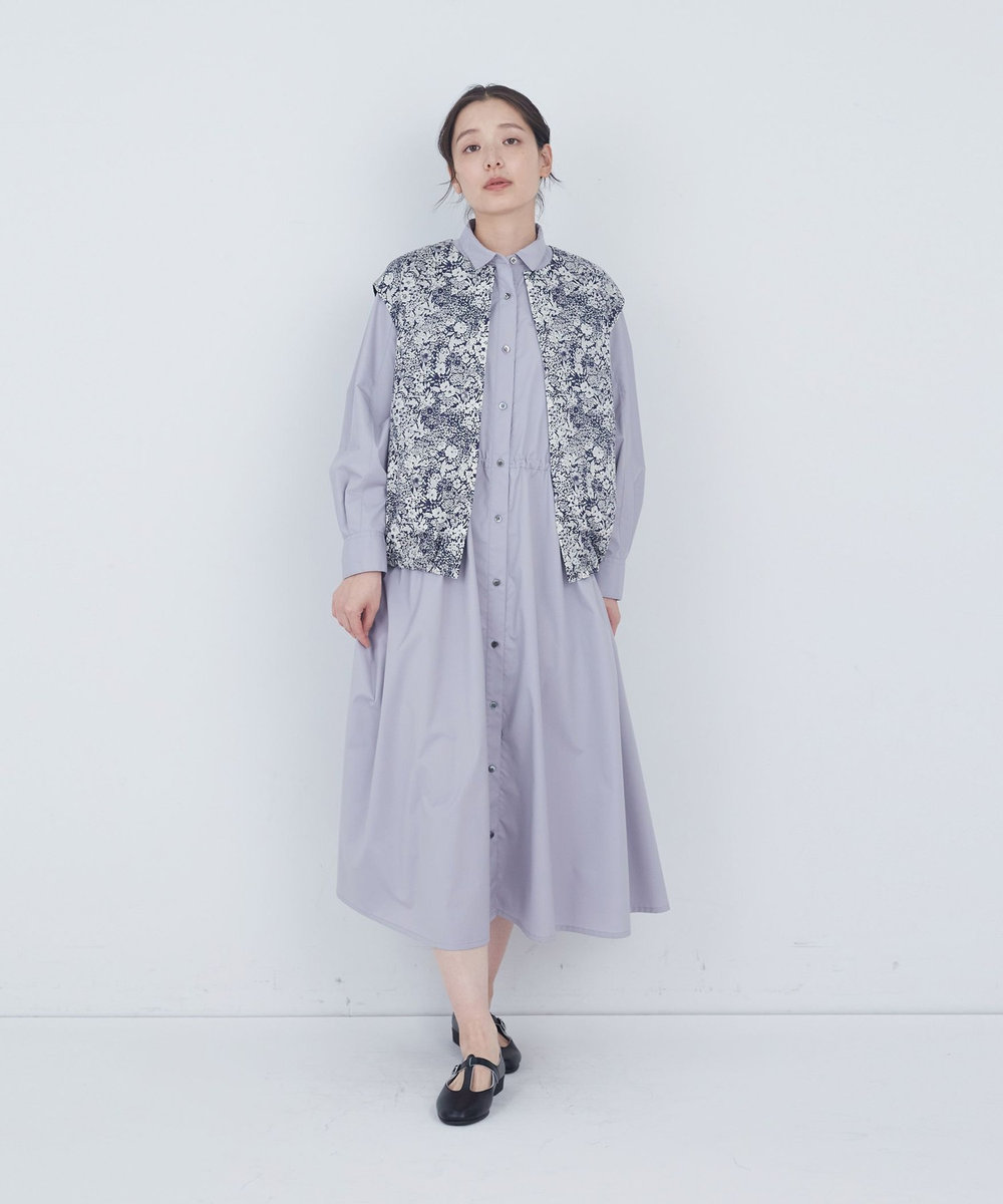 ADIEU TRISTESSE 【2way】リバティプリント×ダブルガーゼリバーシブルベスト ブルー系その他
