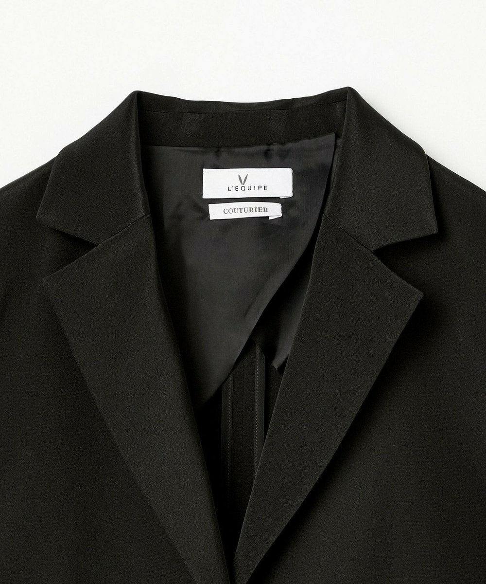 L'EQUIPE COUTURIER シルク二重織ジャケット ブラック