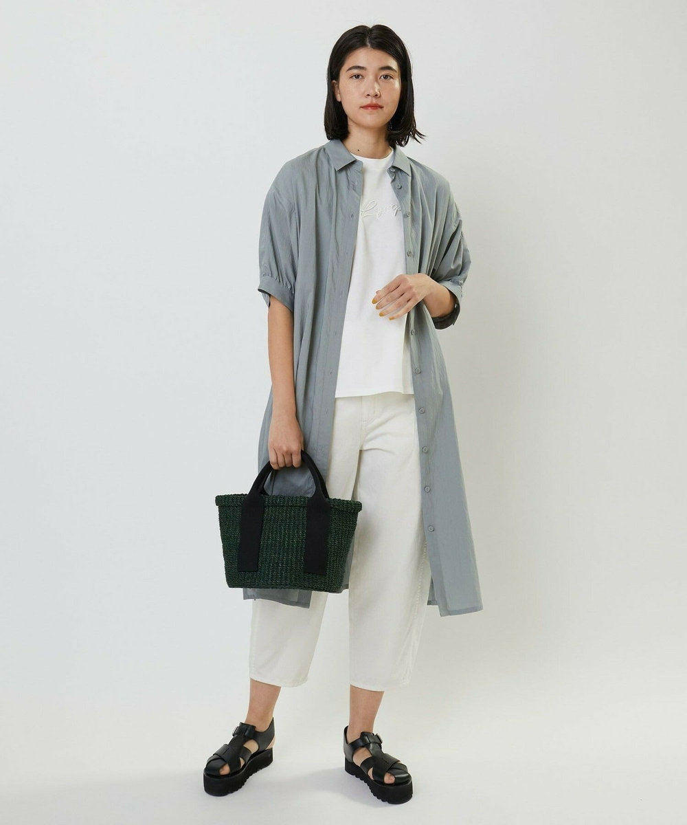 L'EQUIPE Lサイズ（大きいサイズ） 【大きいサイズ】レーヨンナイロンライトワッシャーワンピース グリーン