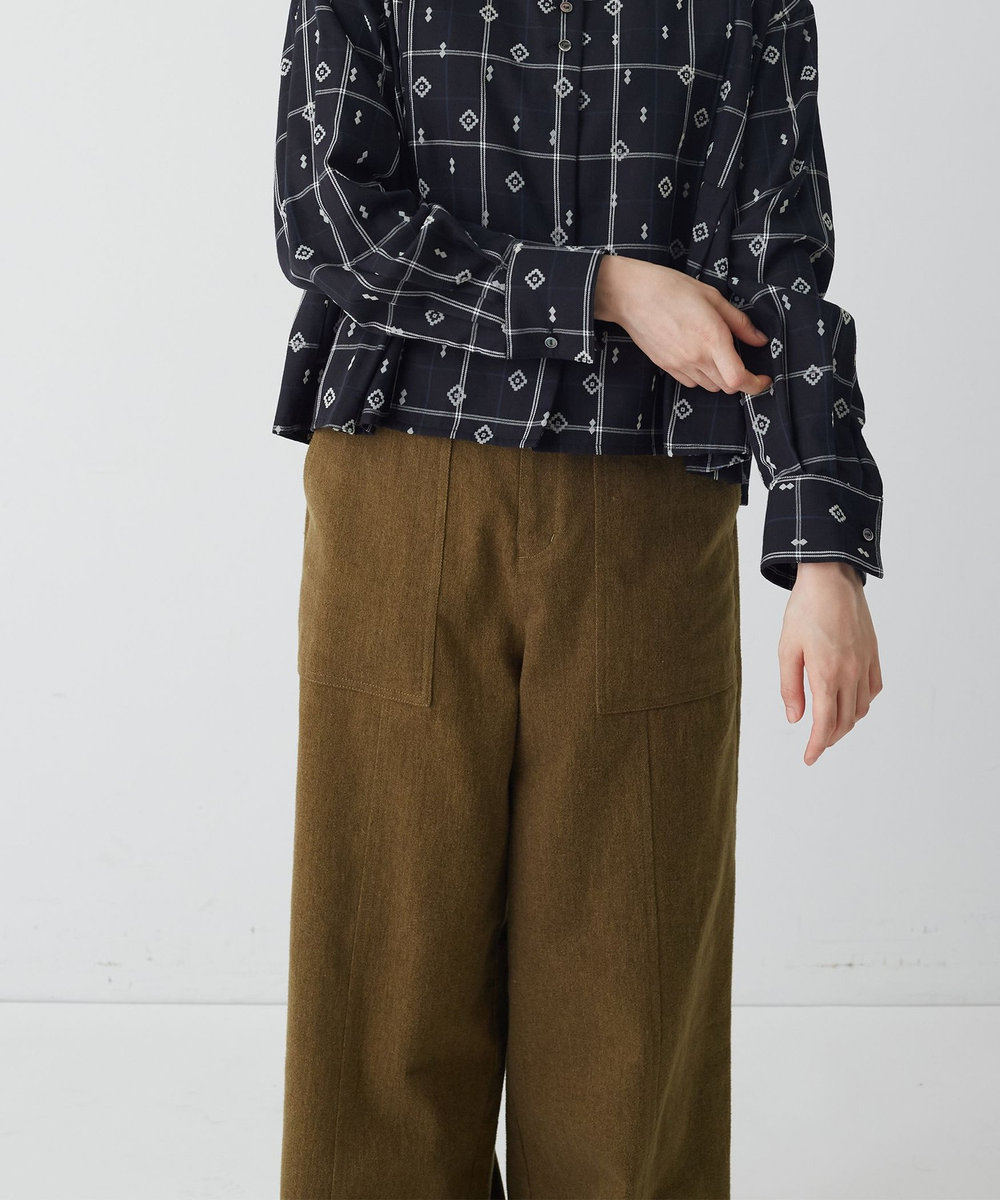 congés payés ADIEU TRISTESSE ワークワイドパンツ カーキ