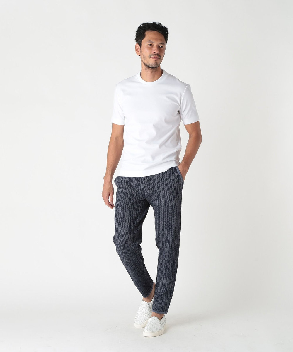 MEN'S BIGI 【ACTIVE TAILOR】ヘリンボーンニットパンツ ネイビー