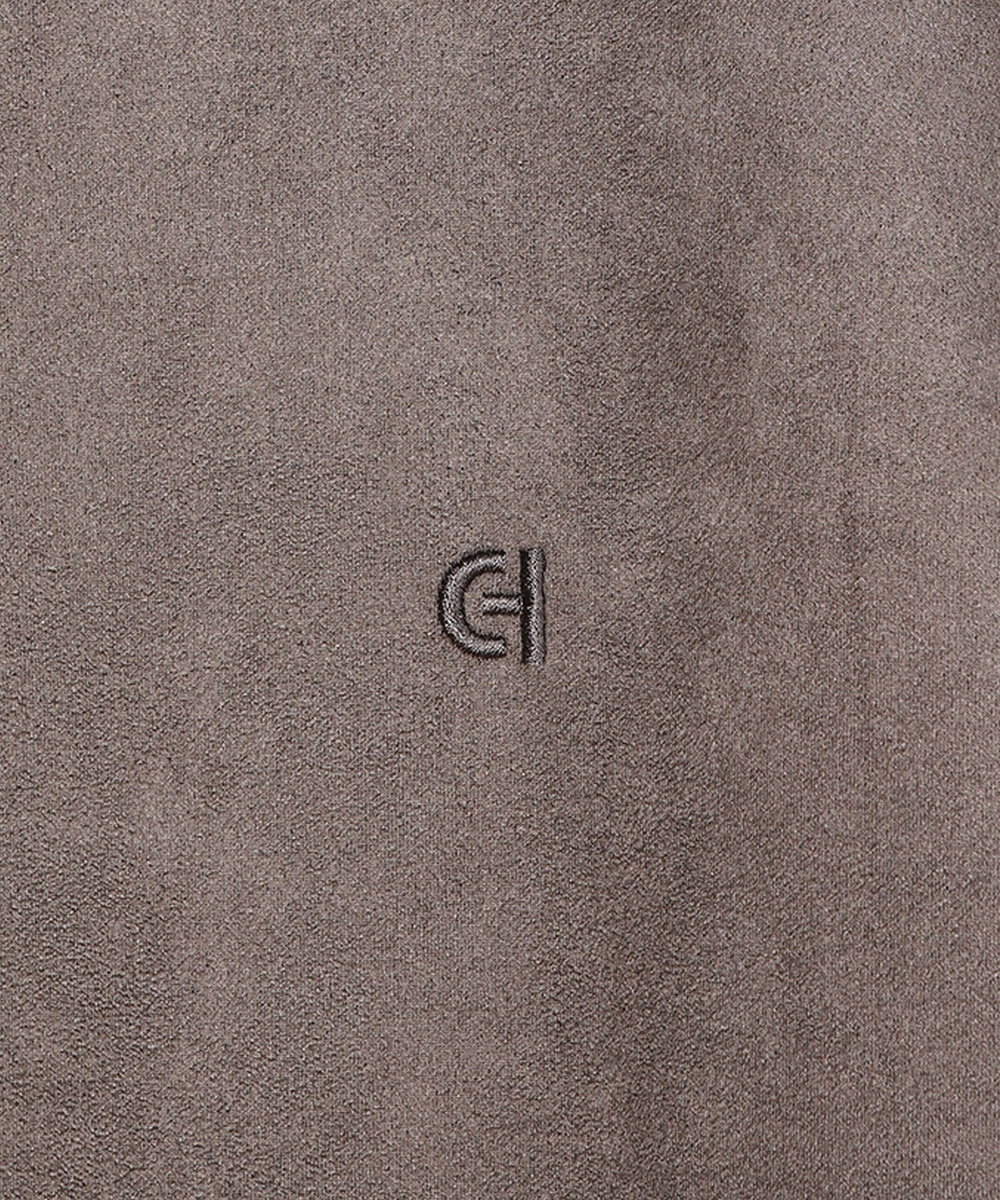 MEN'S BIGI 【COLE HAAN/コール ハーン】別注スエードタッチモックネックロングTシャツ チャコールグレー