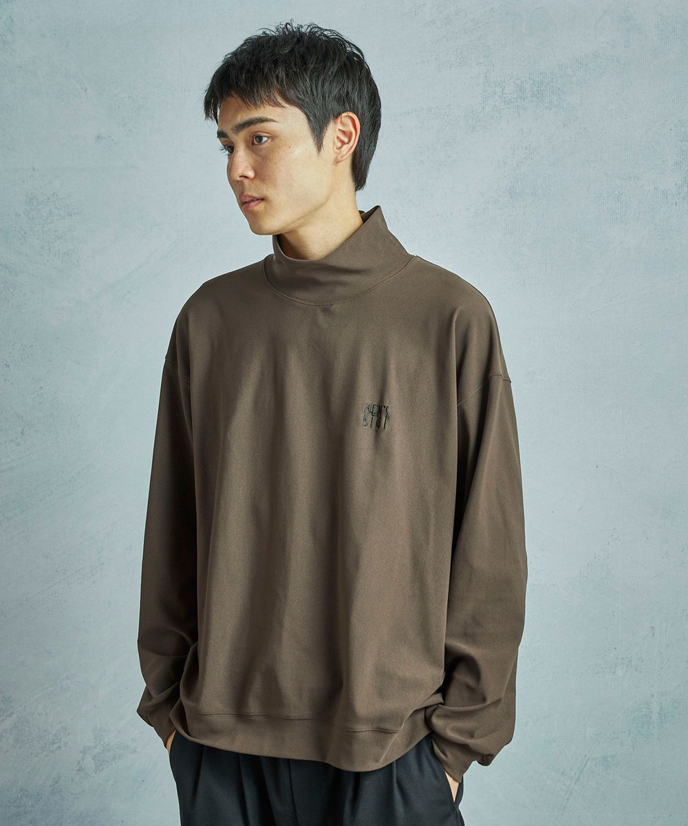MEN'S BIGI 【50th Anniv . 中田 慎介】NYLON TURTLENECK CUT SEW ブラウン
