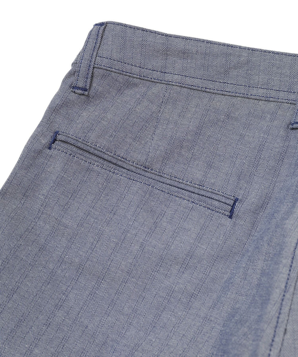 MEN'S BIGI ＜ON/OFF兼用＞シャドーヘリンボーンストレッチパンツ ブルー系その他