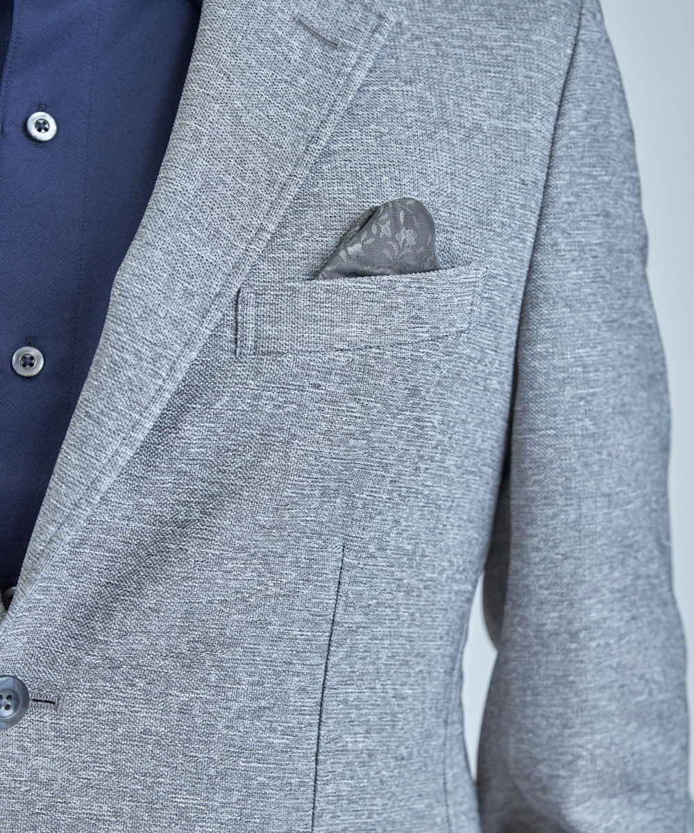 MEN'S BIGI 【ACTIVE TAILOR】カラミメッシュストレッチジャケット＜軽量/通気性/ストレッチ＞ グレー