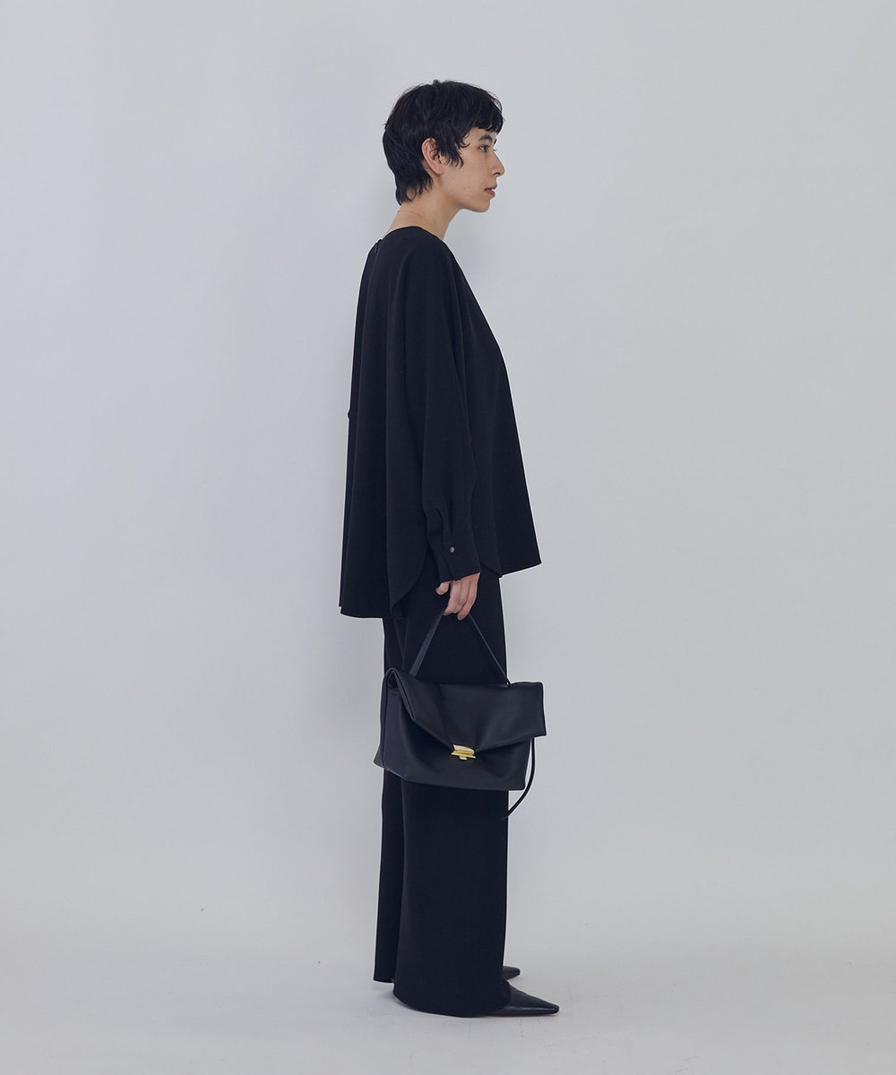1er Arrondissement ダブルクロスドルマンブラウス ブラック