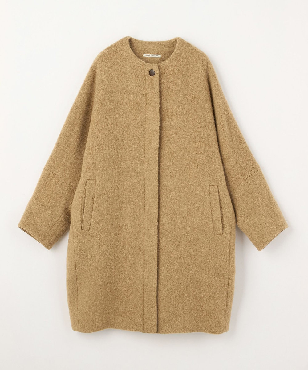ADIEU TRISTESSE ノーカラーコート ベージュ