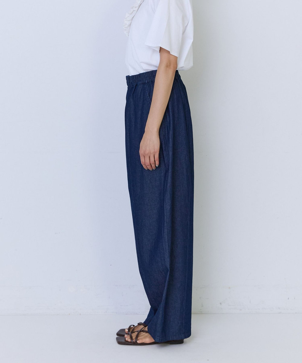 ADIEU TRISTESSE 4.8ozデニムバレルレッグパンツ インディゴブルー