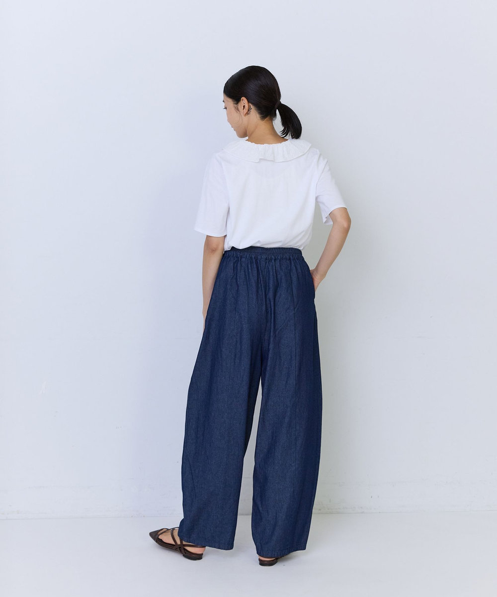 ADIEU TRISTESSE 4.8ozデニムバレルレッグパンツ インディゴブルー