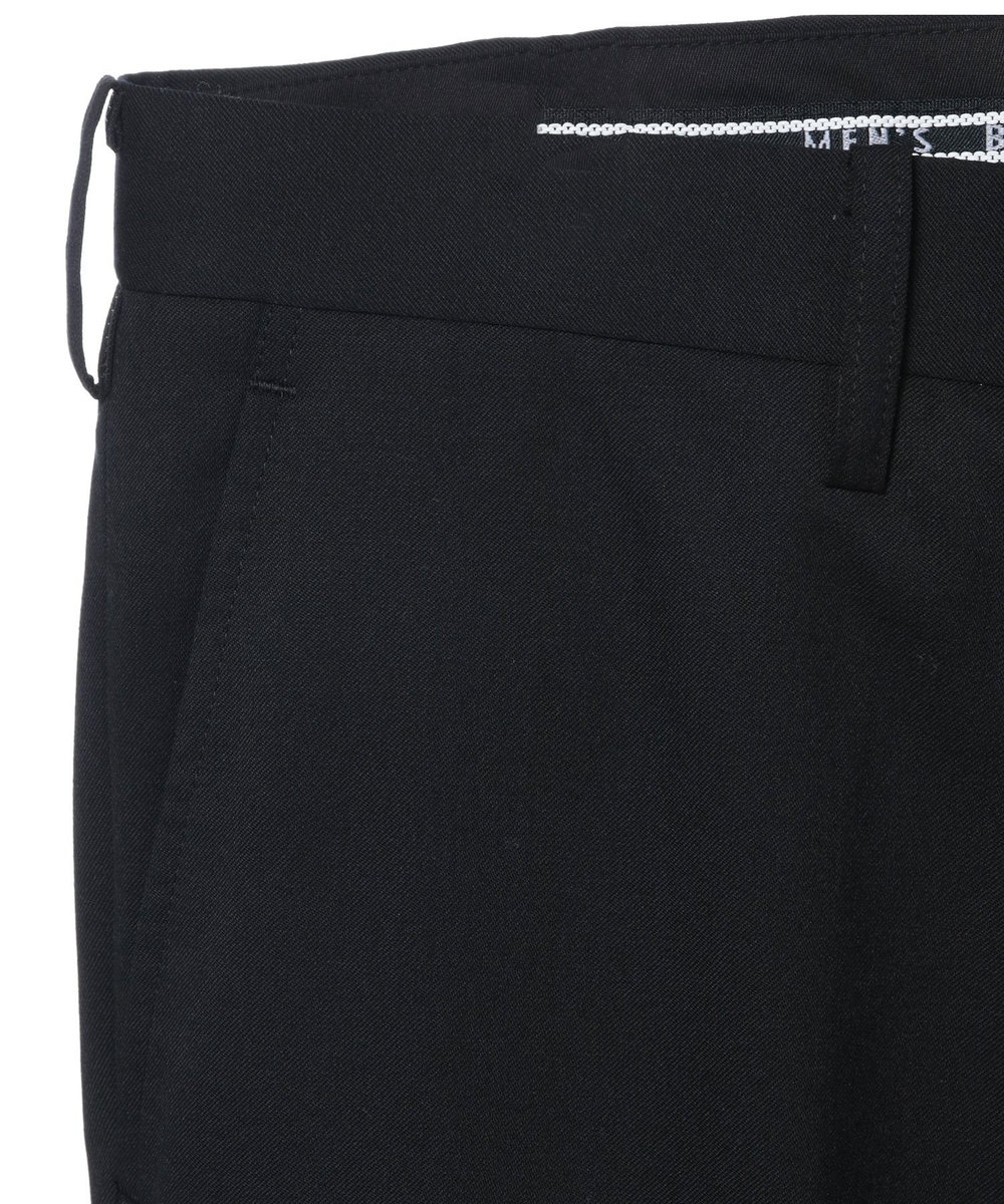 MEN'S BIGI 【スリーピース対応】サージ綾ブラック無地スーツセットアップ ブラック
