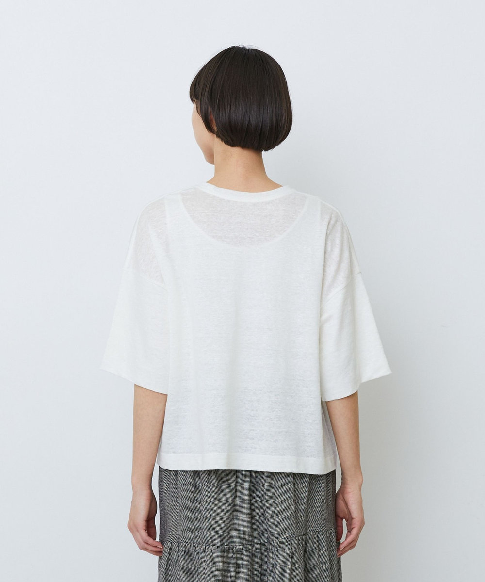 LOISIR リネン天竺ショートTシャツ ホワイト