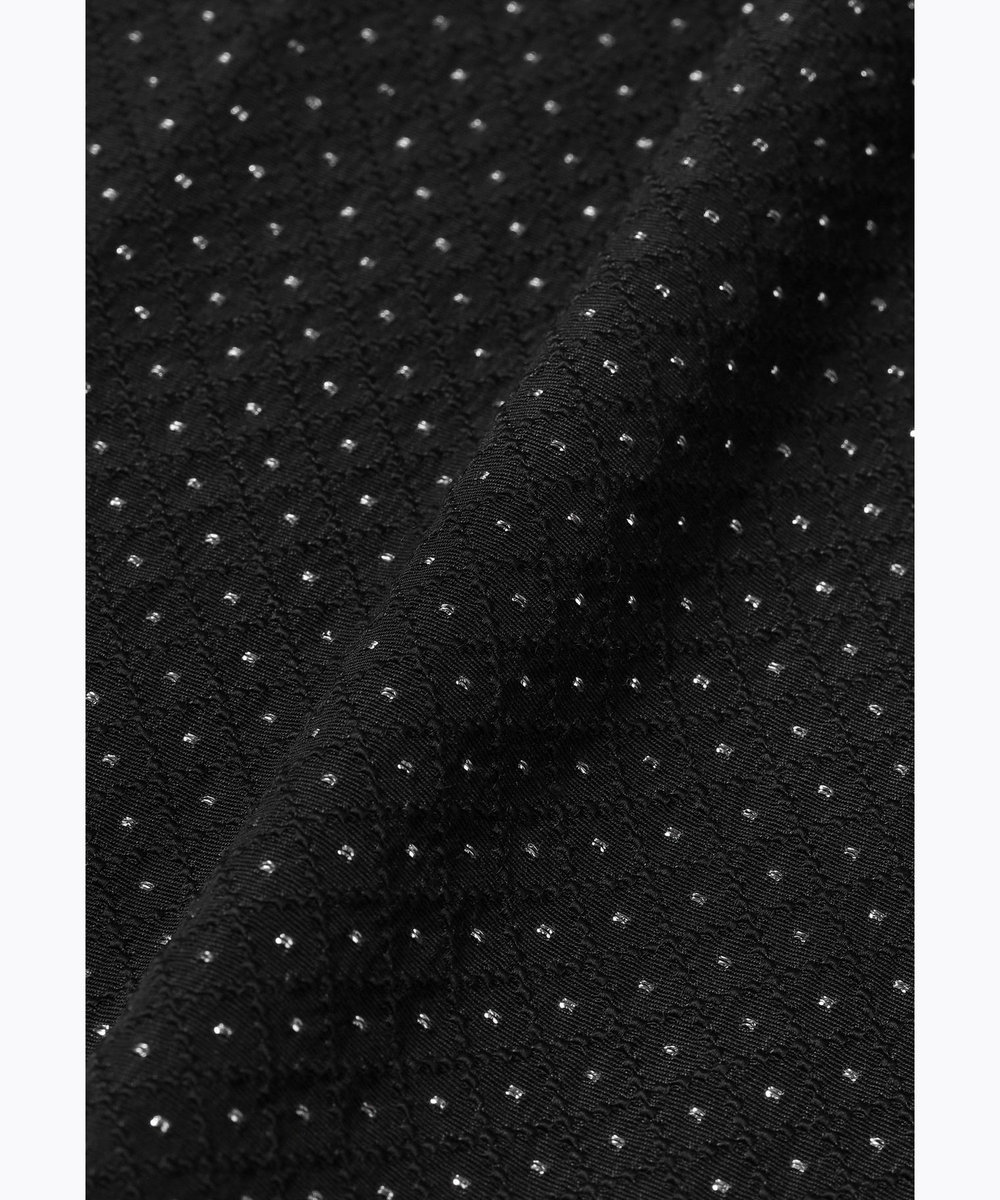 DÉPAREILLÉ METALLIC DOT JACQUARD TUCK SKIRT / メタリックドットジャガードタックスカート ブラック