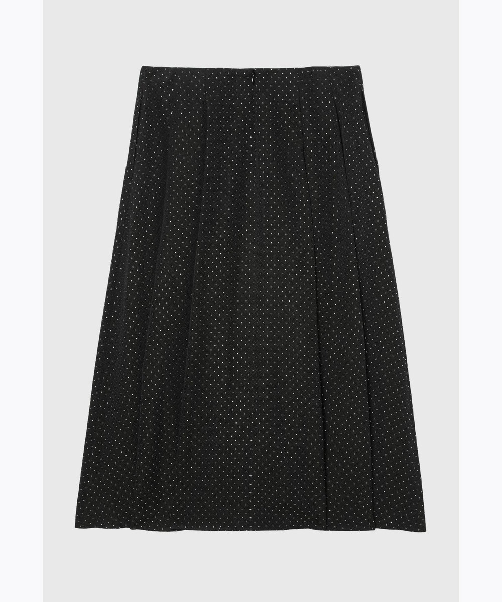 DÉPAREILLÉ METALLIC DOT JACQUARD TUCK SKIRT / メタリックドットジャガードタックスカート ブラック