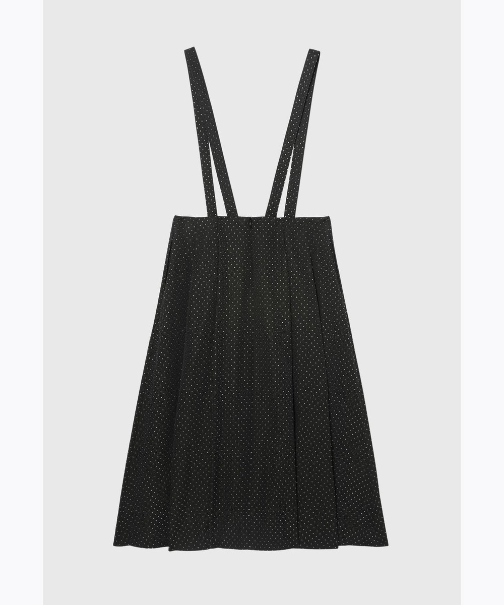 DÉPAREILLÉ METALLIC DOT JACQUARD TUCK SKIRT / メタリックドットジャガードタックスカート ブラック