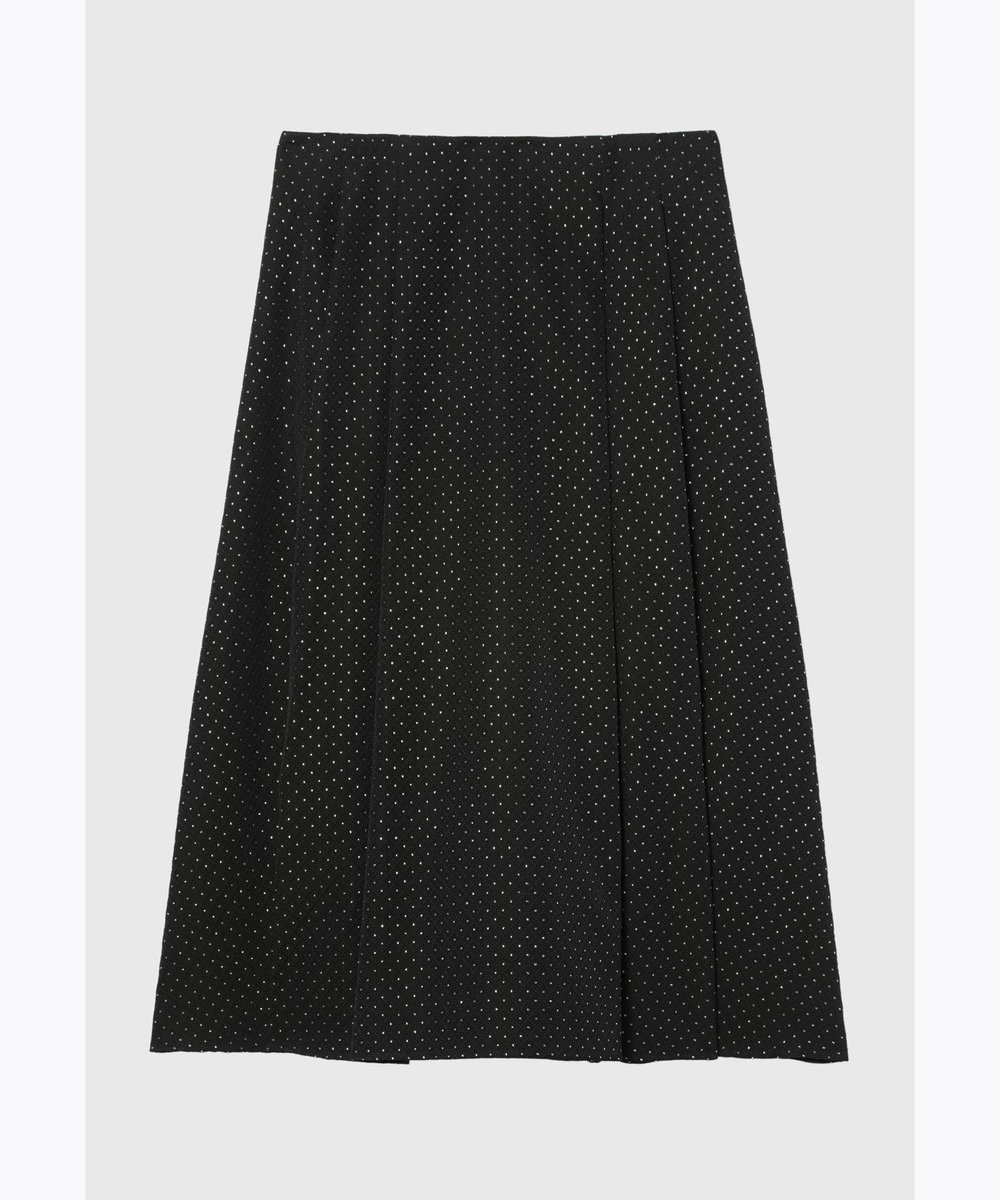 DÉPAREILLÉ METALLIC DOT JACQUARD TUCK SKIRT / メタリックドットジャガードタックスカート ブラック