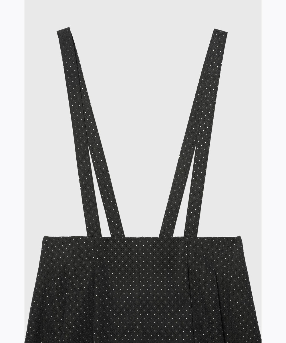 DÉPAREILLÉ METALLIC DOT JACQUARD TUCK SKIRT / メタリックドットジャガードタックスカート ブラック