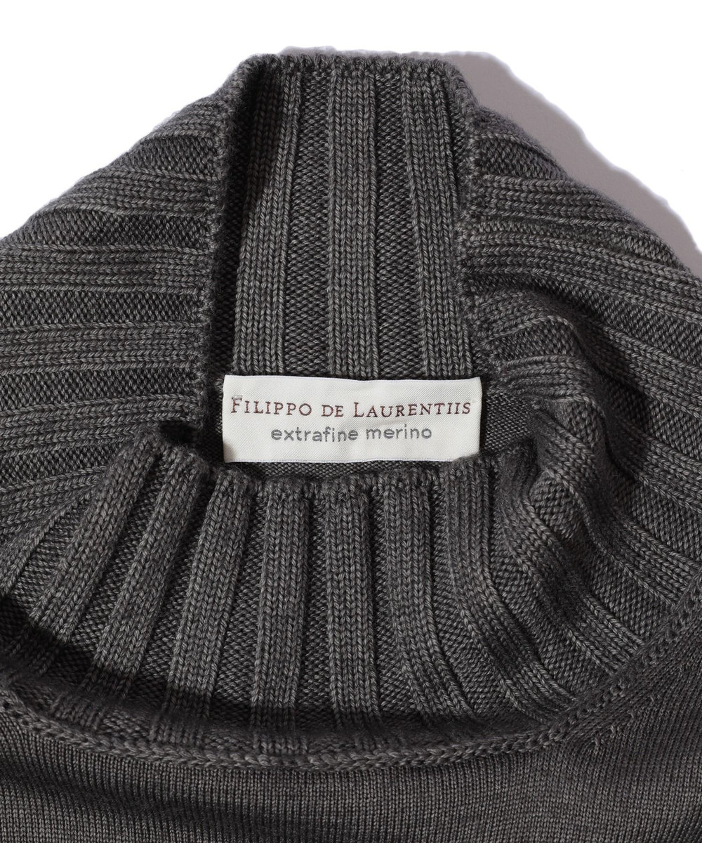 MEN'S BIGI 【FILIPPO DE LAURENTIIS】12G天竺ハイゲージニット グレー