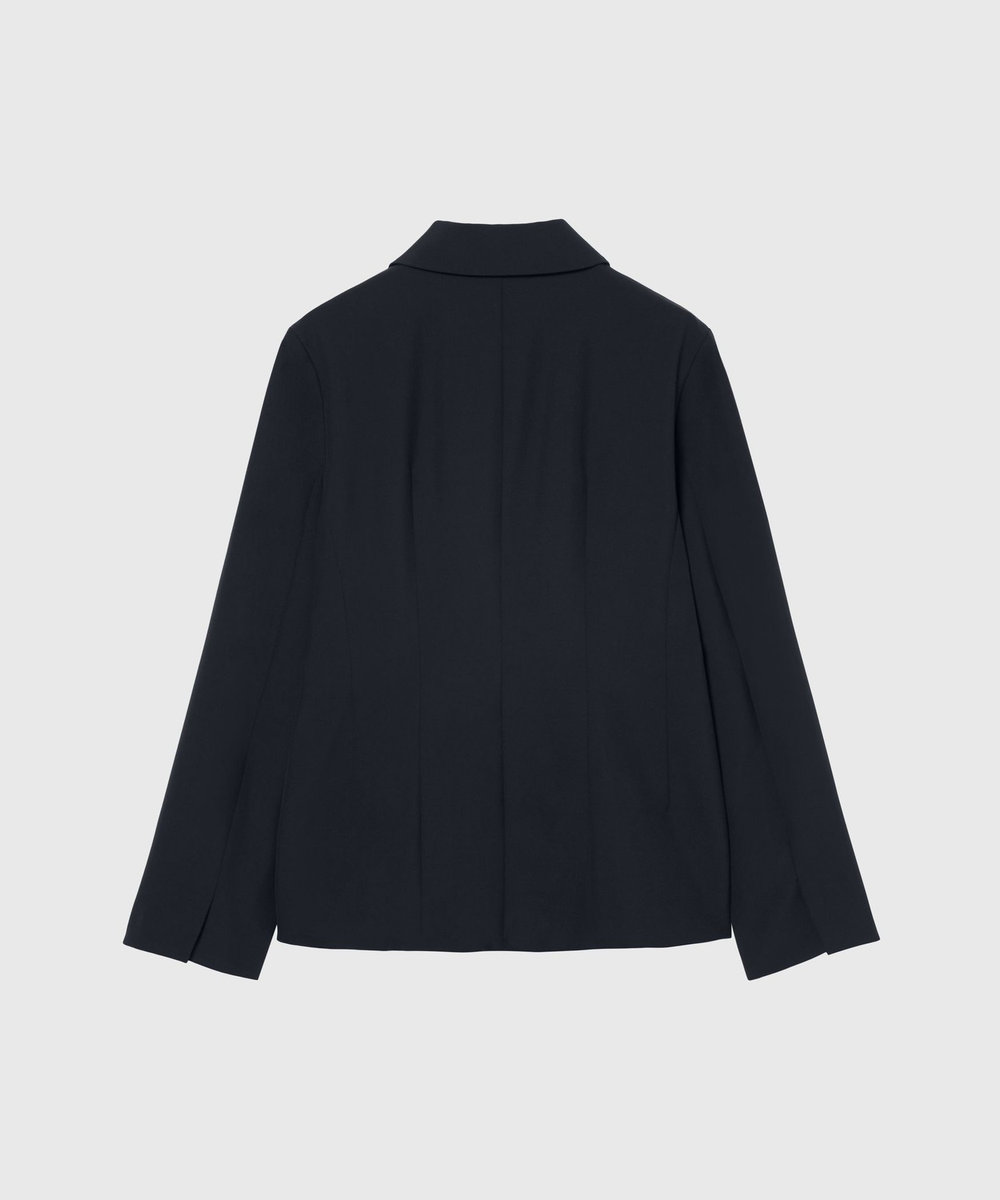DÉPAREILLÉ TROPICAL WOOL BLOUSE JACKET / トロピカルウールブラウスジャケット ネイビー