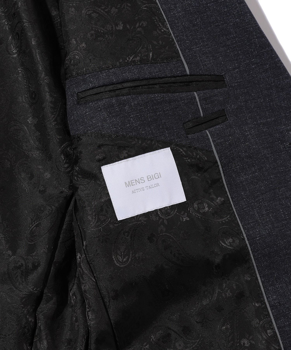 MEN'S BIGI 【ACTIVE TAILOR】エクストラTRジャージプリントテーラードジャケット＜セットアップ・スリーピース対応＞ ネイビー
