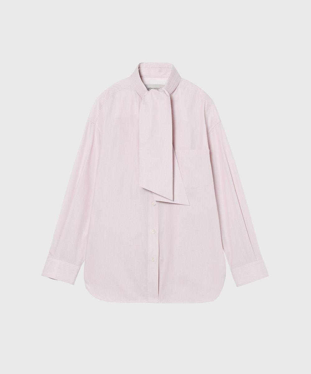 DÉPAREILLÉ PINSTRIPE BOW SHIRT / ピンストライプボウシャツ ピンク