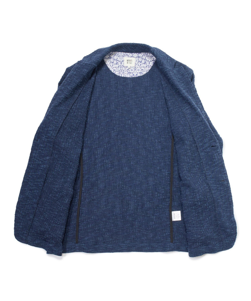 MEN'S BIGI スラブカールマイヤー 2Bジャケット ネイビー