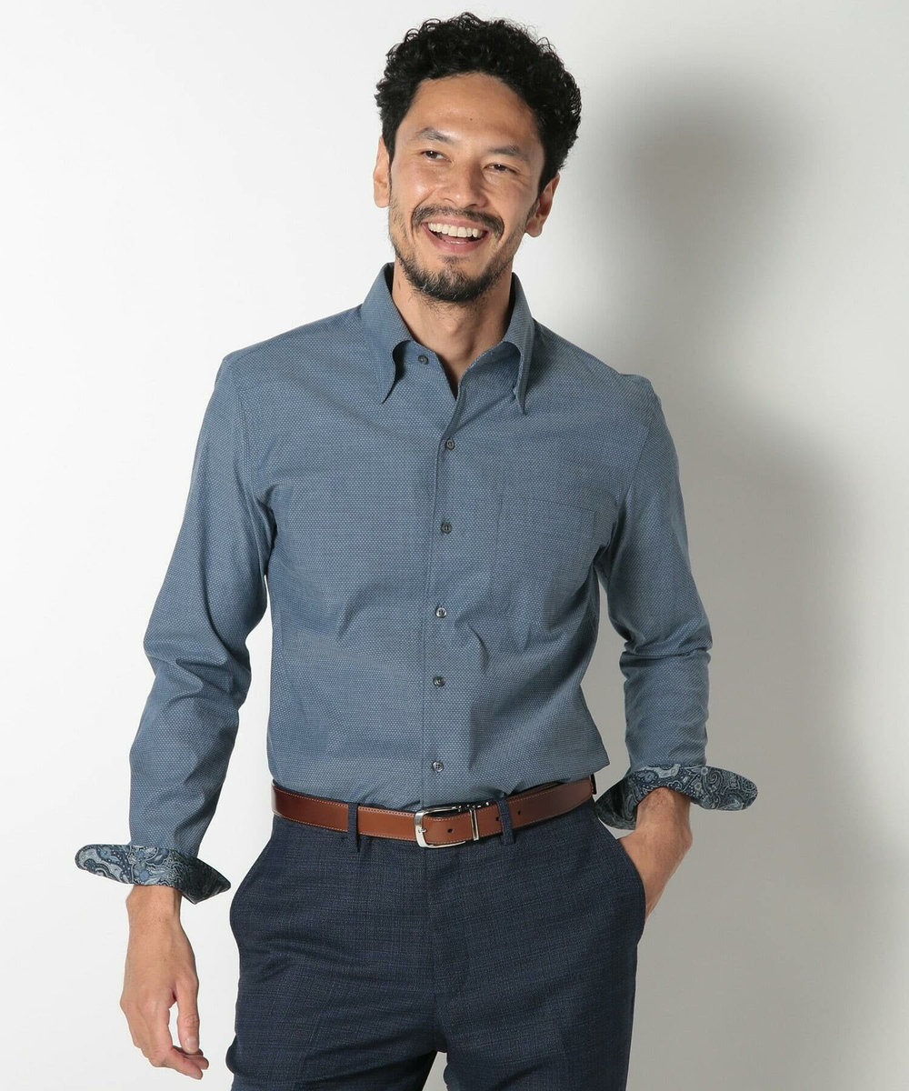 MEN'S BIGI アドバンレザーリバーシブルドレスベルト キャメル