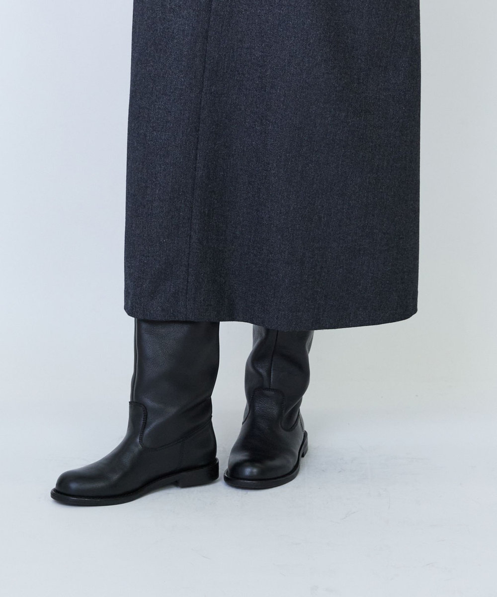 LOISIR クラシカルツイードジャンパースカート チャコールグレー