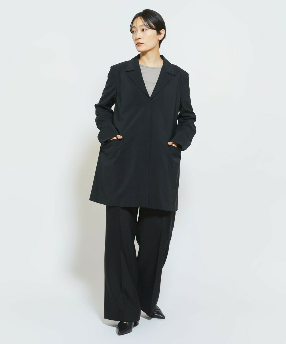 MOGA Collection MOGA Collection Cu/Pメランジロングジャケット ブラック