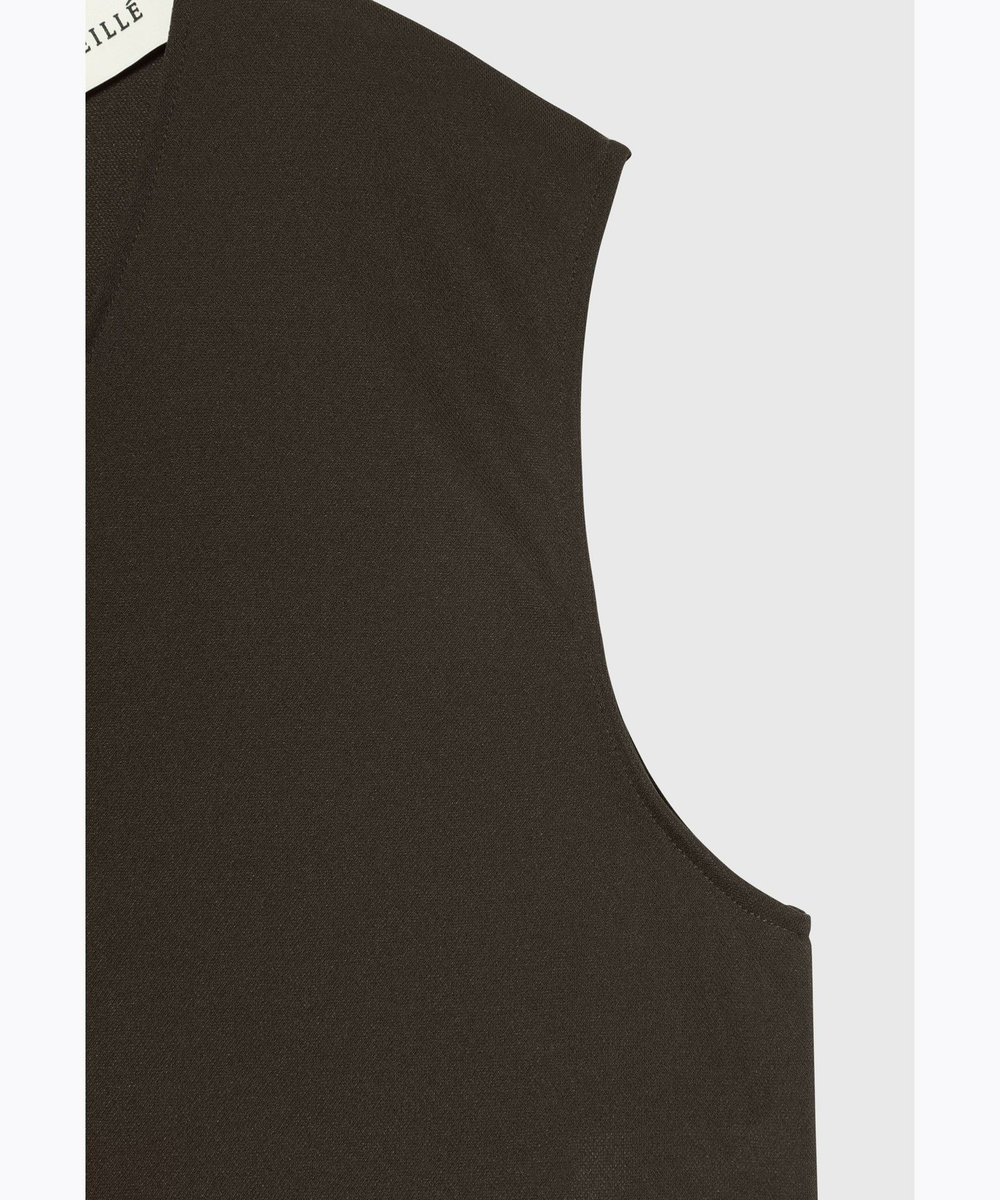 DÉPAREILLÉ TRIACETATE JERSEY COMBINAISON / トリアセテートジャージーコンビネゾン ブラウン