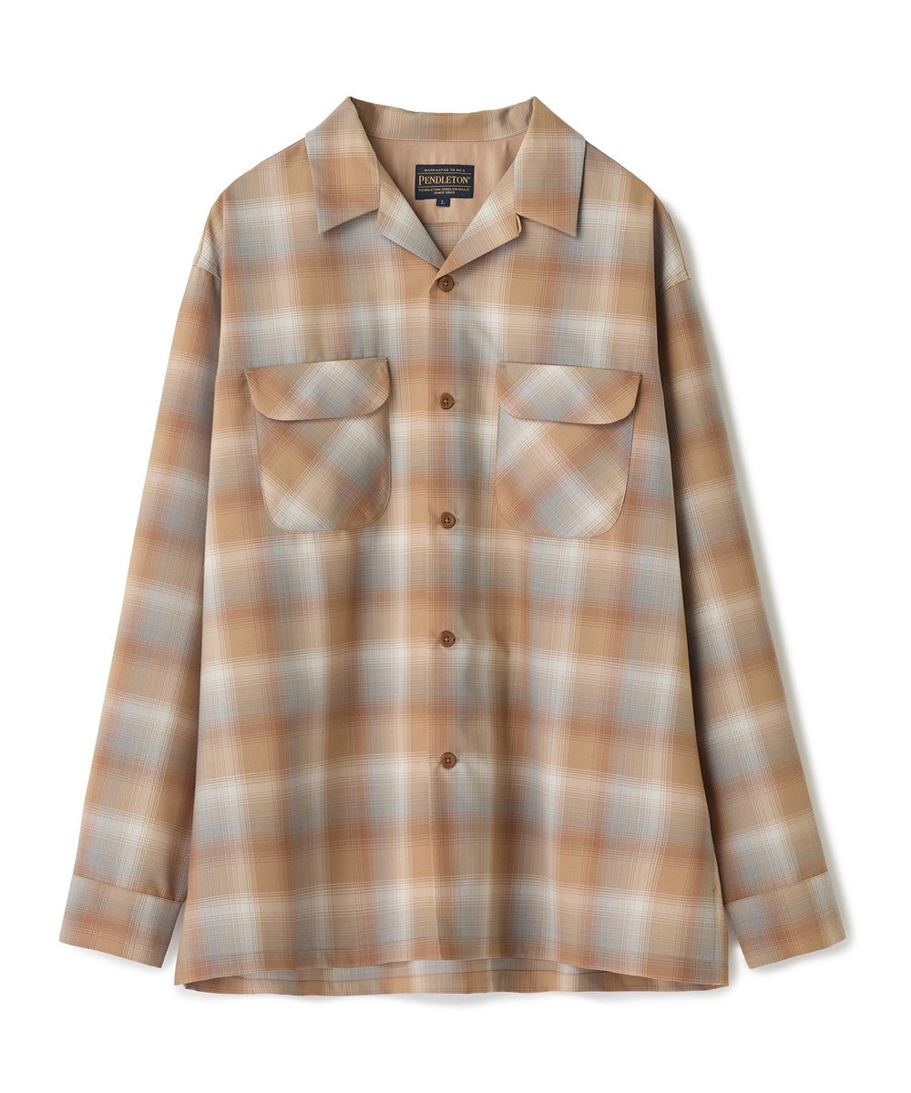 MEN'S BIGI 【PENDLETON/ペンドルトン】アーカイブチェック オープンカラーシャツ ベージュ