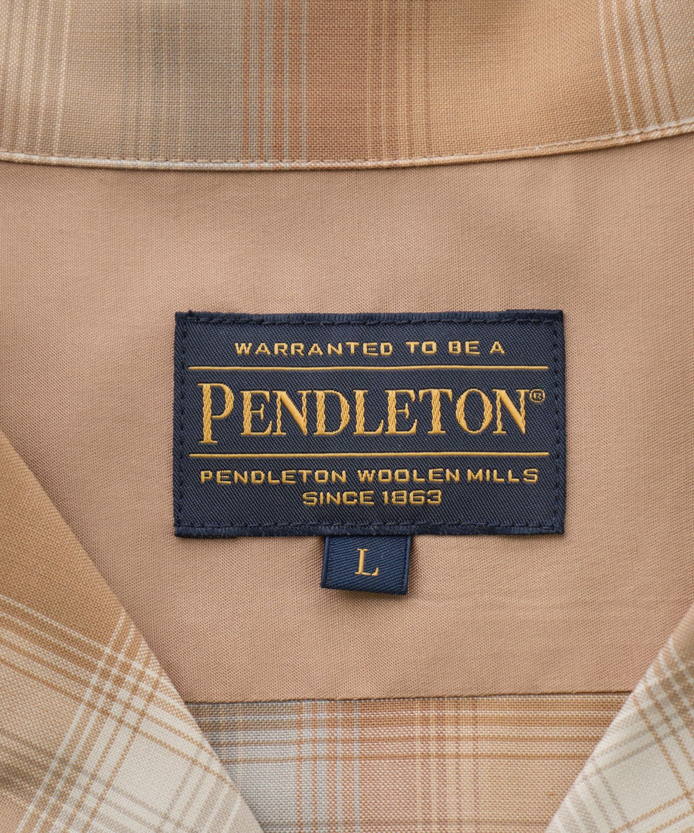 MEN'S BIGI 【PENDLETON/ペンドルトン】アーカイブチェック オープンカラーシャツ ベージュ