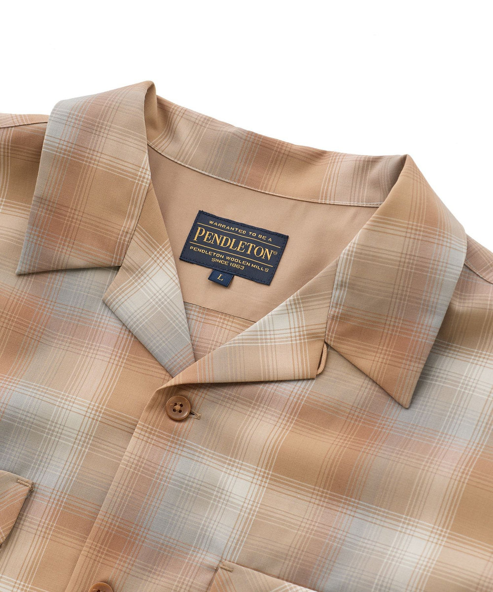MEN'S BIGI 【PENDLETON/ペンドルトン】アーカイブチェック オープンカラーシャツ ベージュ
