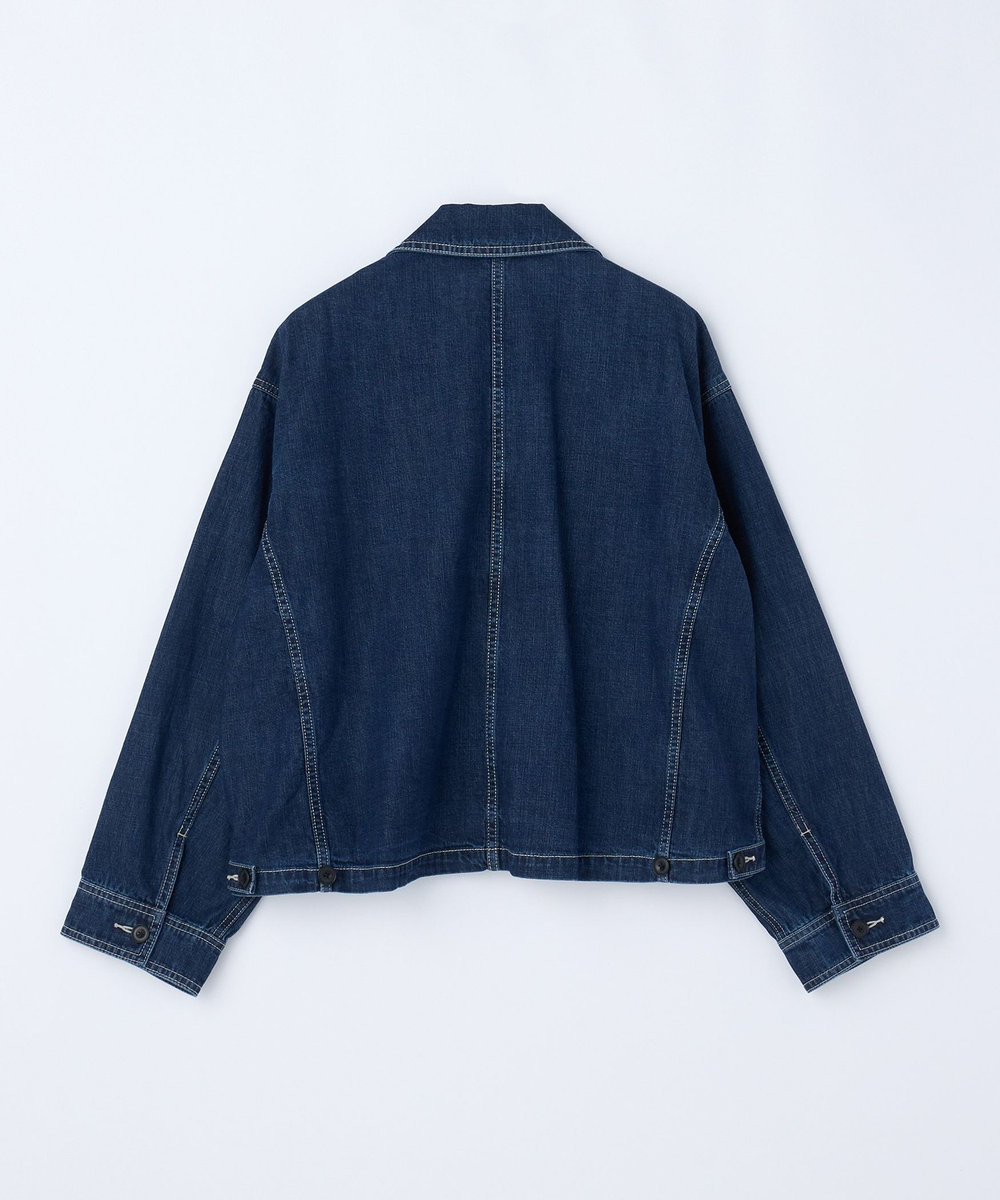 feerique feerique カラーデニムジップブルゾン インディゴブルー