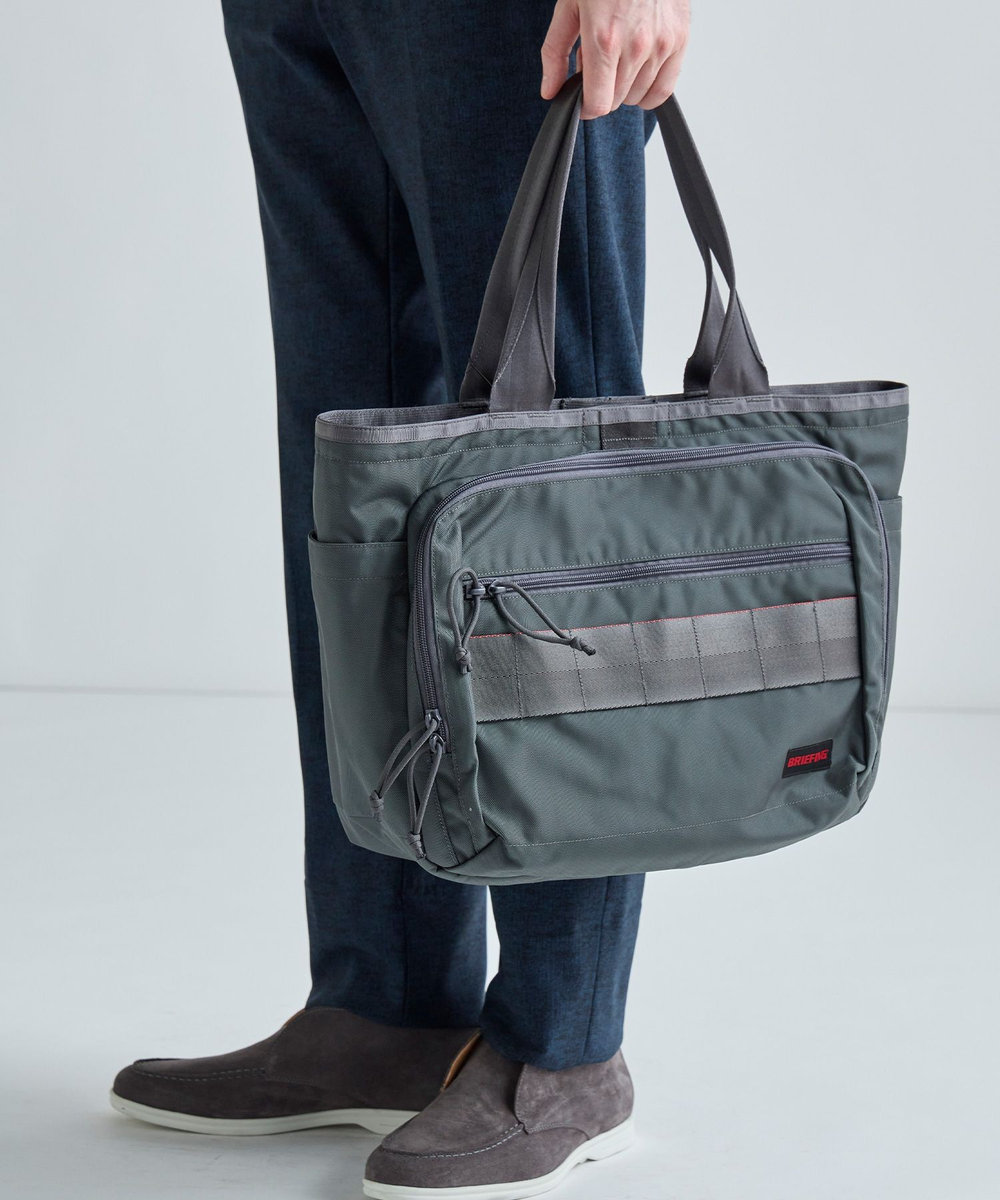 MEN'S BIGI 【BRIEFING/ブリーフィング】BS BOX TOTE AG トートバッグ グレー