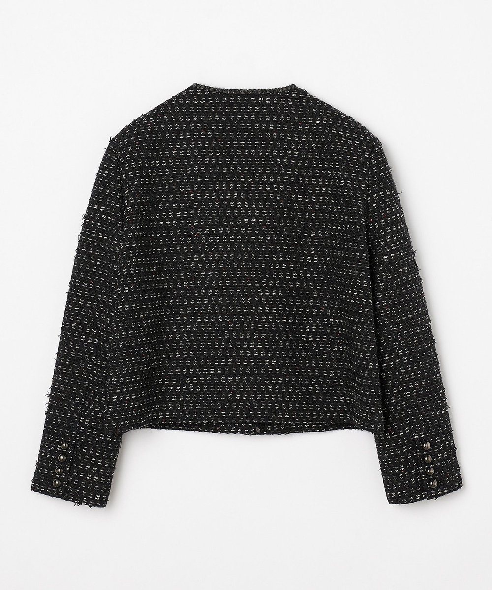 L'EQUIPE COUTURIER LINTONツイードノーカラージャケット ブラック