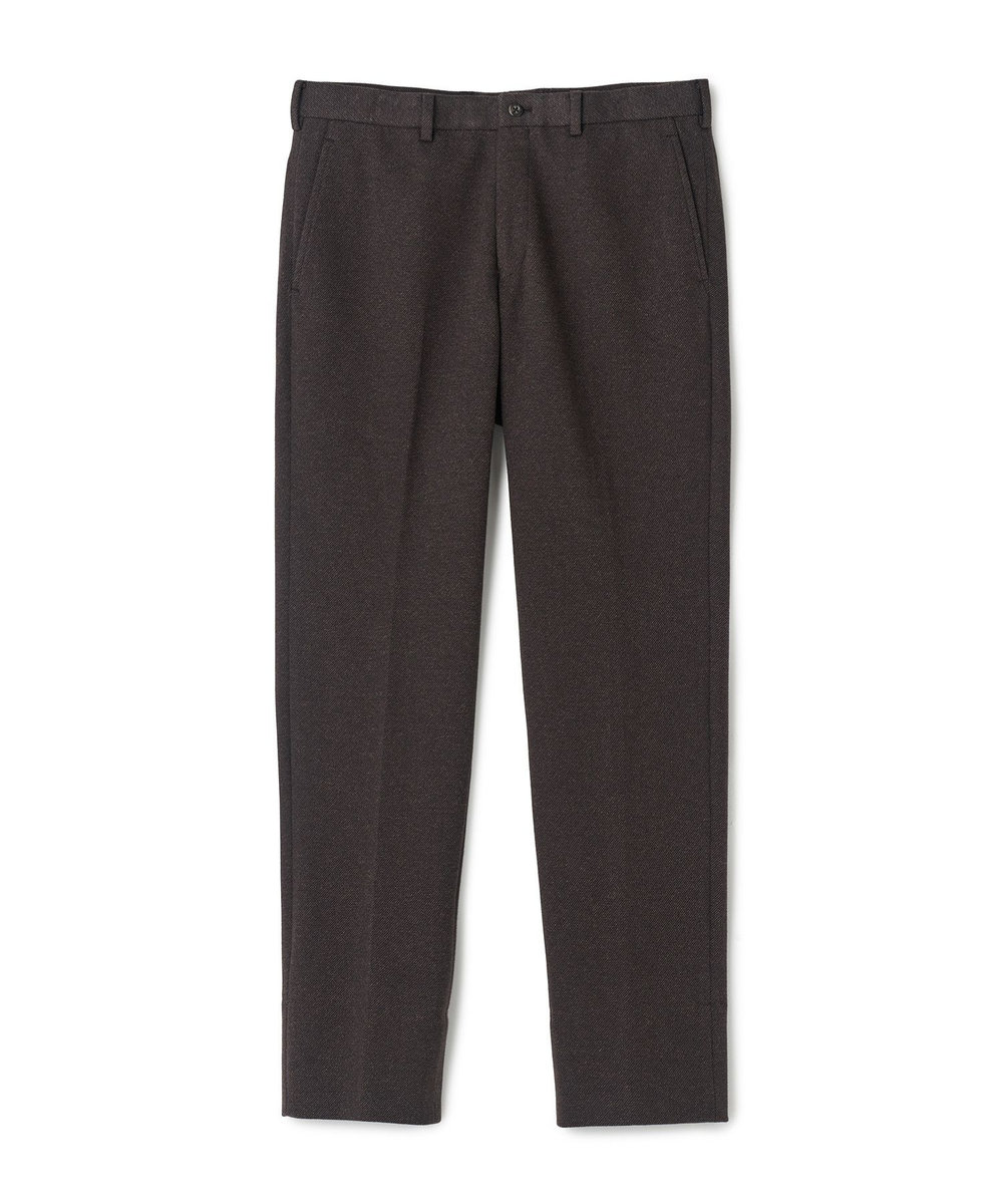 MEN'S BIGI ウール混ツイルジャージスラックス ブラウン