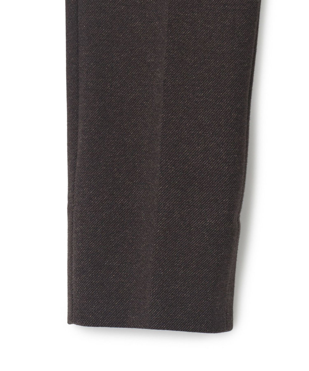 MEN'S BIGI ウール混ツイルジャージスラックス ブラウン