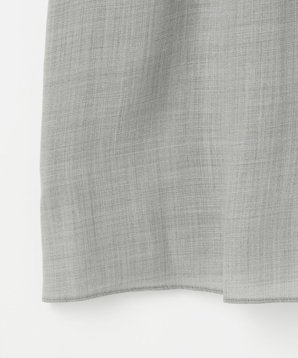 DÉPAREILLÉ POLY WOOL VIYELLA FRILL BLOUSE / ポリウールヴィエラフリルブラウス グレー