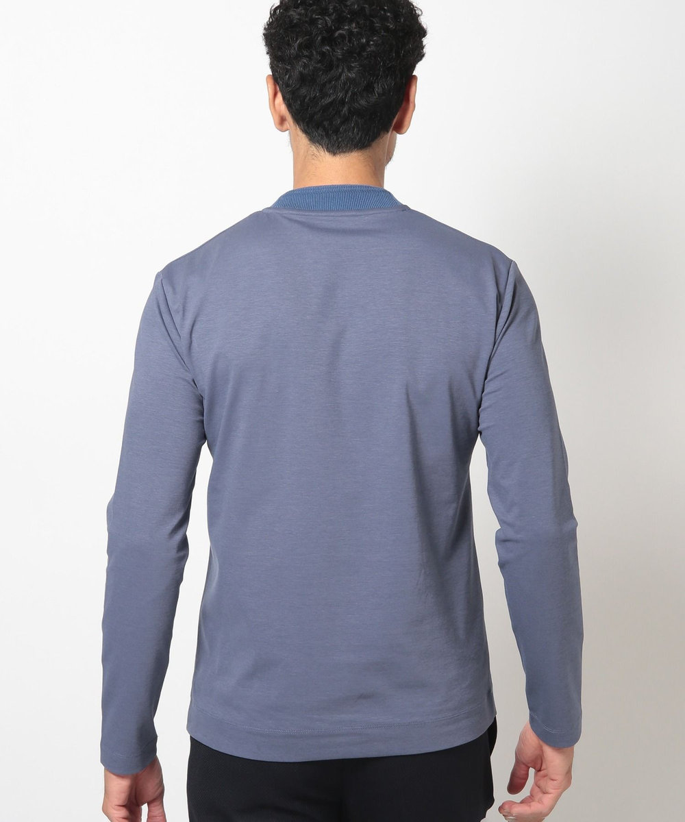 MEN'S BIGI 【ACTIVE TAILOR】シルケットスムースクルーネックロングTシャツ ブルー系その他