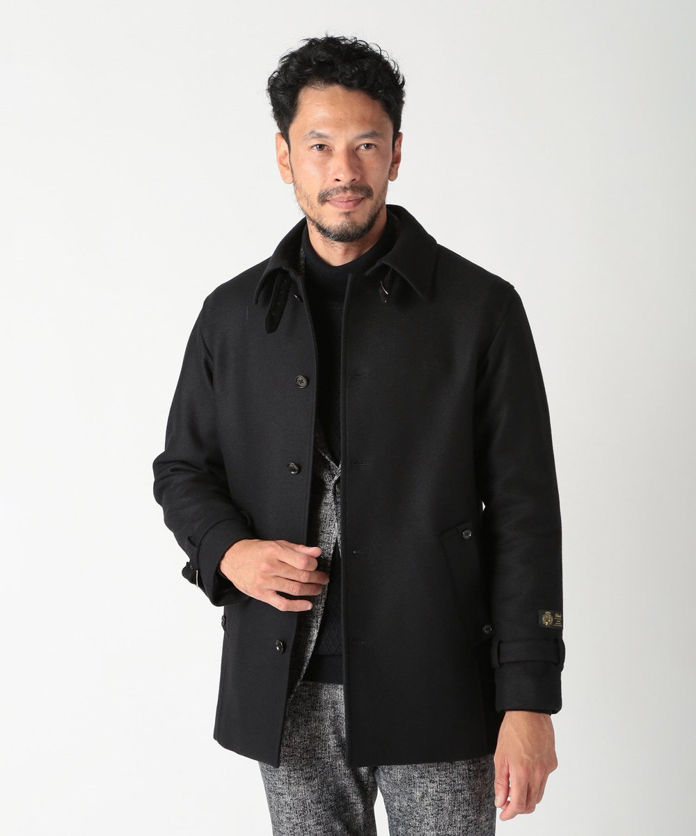 MEN'S BIGI 【ACTIVE TAILOR】ヒートパフォーマーツイード調プリントジャケット（セットアップ対応） ブラック