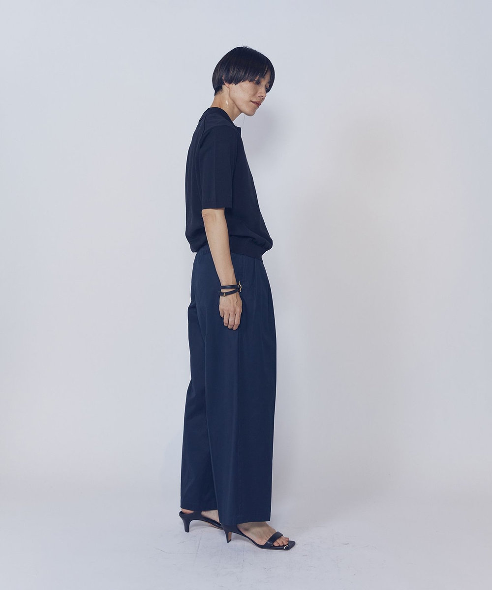 1er Arrondissement コットンタックトラウザー ネイビー