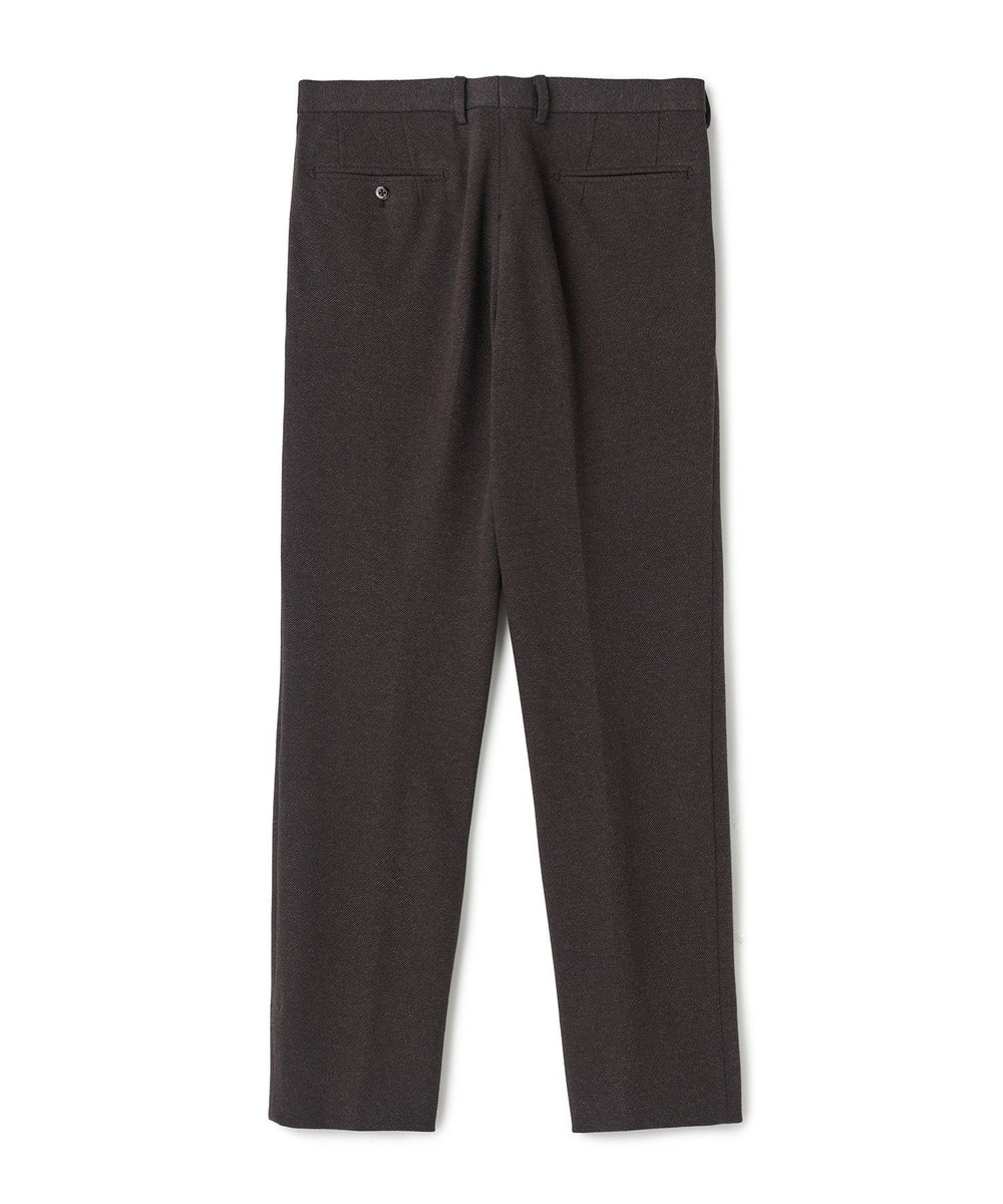 MEN'S BIGI ウール混ツイルジャージスラックス ブラウン
