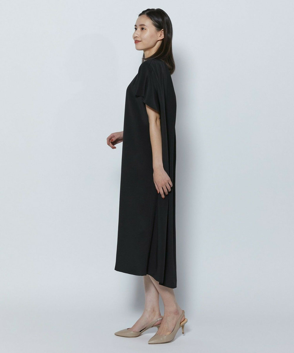 L'EQUIPE COUTURIER シルク二重織ワンピース ブラック