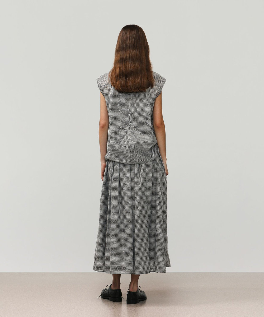 DÉPAREILLÉ LAME BORDER BLOUSE / ラメボーダーブラウス ブラック