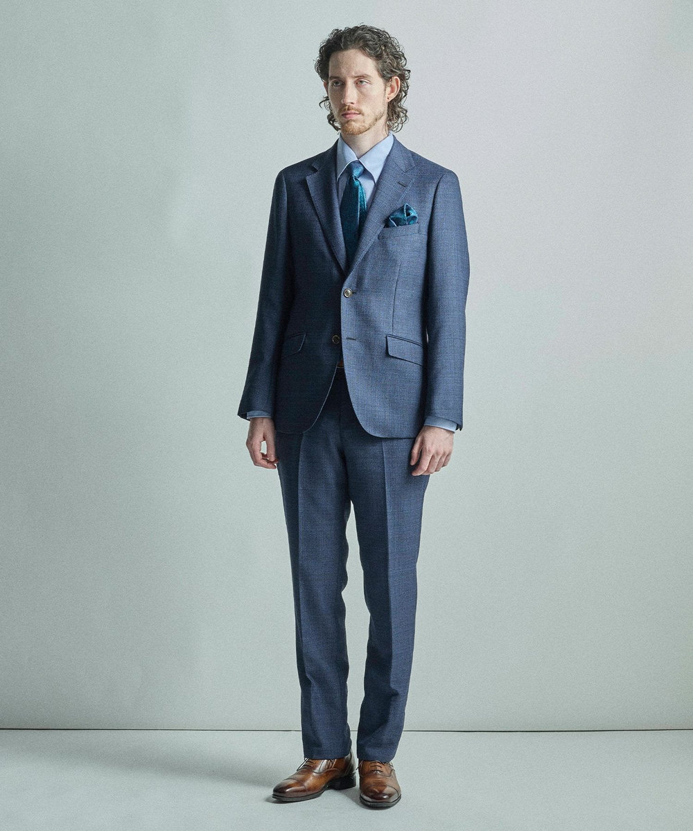 MEN'S BIGI ミックスヤーン/ホップサックスラックス ネイビー