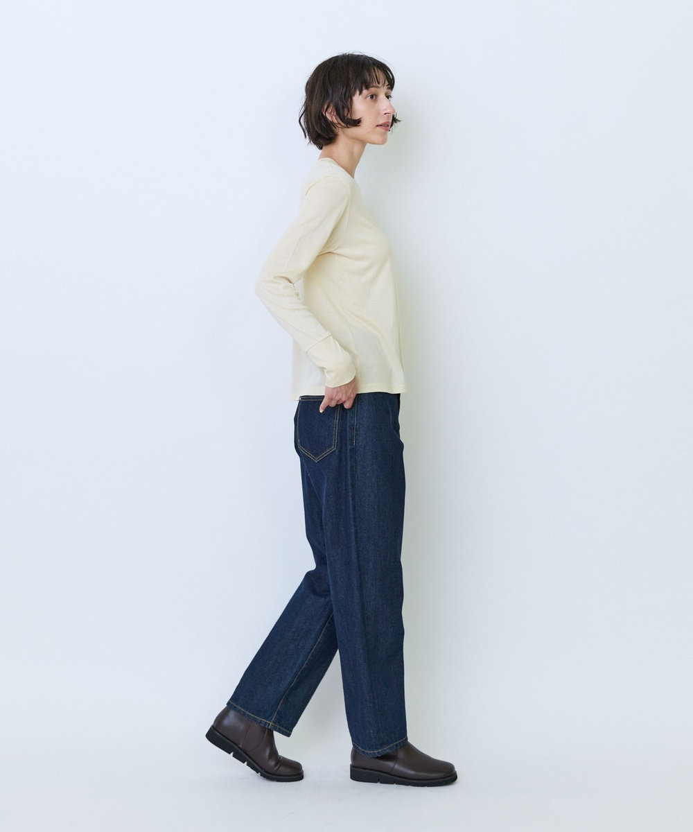 LOISIR フライス編みクルーネックプルオーバー キナリ