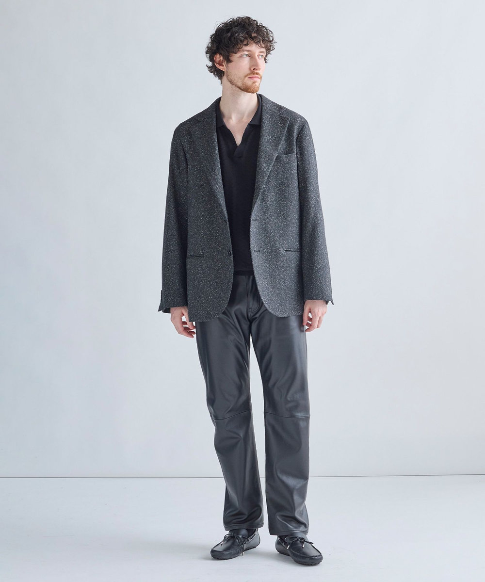 MEN'S BIGI 【BASED ON MEN'S BIGI HERITAGE】メランジ リラックス3Bジャケット ブラック