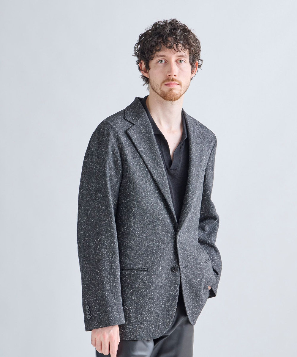MEN'S BIGI 【BASED ON MEN'S BIGI HERITAGE】メランジ リラックス3Bジャケット ブラック